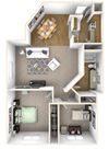 two bedroom apartment floor plan
